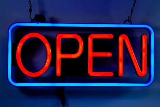 Tablichka OPEN NEON