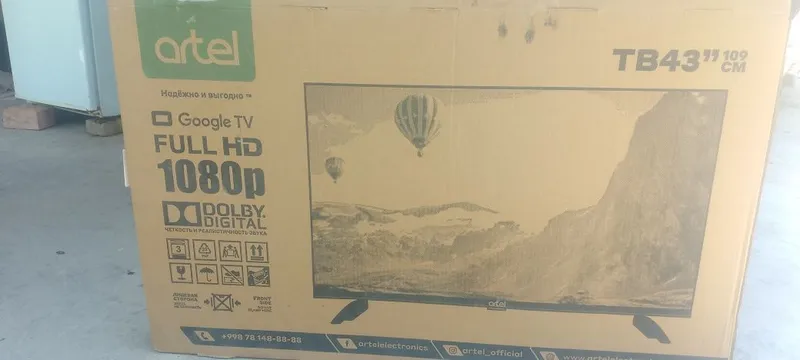 Artel 43" Google TV sotiladi Ekran: 43 dyuym (109 sm) Full HD 1080p Go