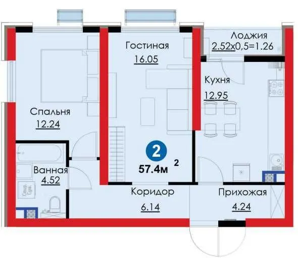 Яшнабадский район | Цена на стадии КОТЛОВАНА =794у.е. | 2комнатная(S) 8
