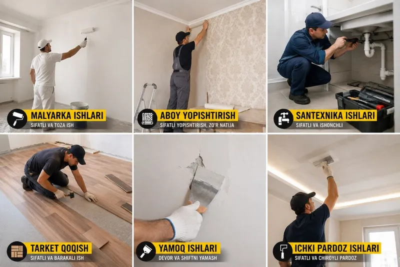 Barcha ta’mirlash ishlari bir joyda Barcha ta’mirlash ishlari bir joyda