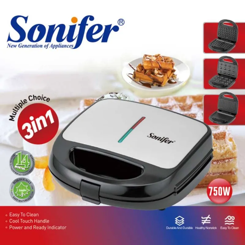 Сендвичница 3 в 1 Sonifer SF-6153 1 Сендвичница 3 в 1 Sonifer SF-6153 1