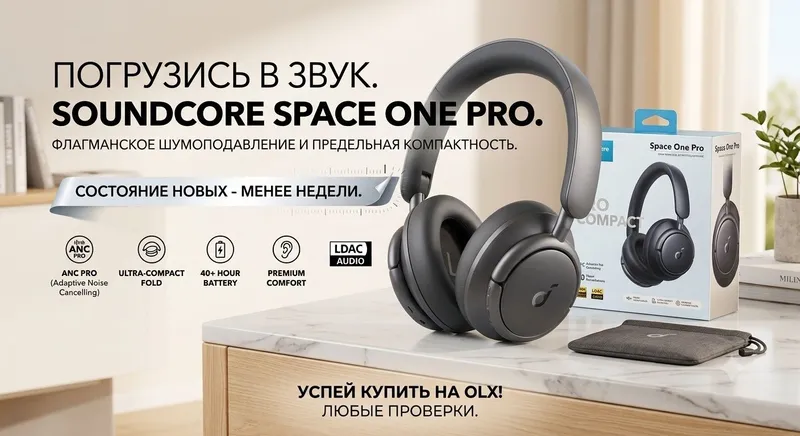 Беспроводные наушники Soundcore Space One Pro Флагман 1