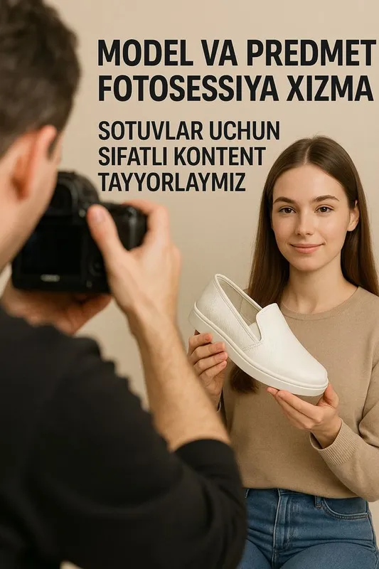 Uzum va Yandex marketlar uchun Model va Predmet fotosyomkasi