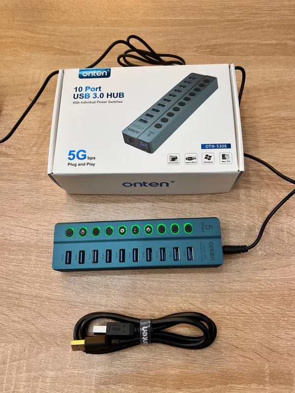 Onten OTN-5308 USB-хаб 10 портов 3.0 3