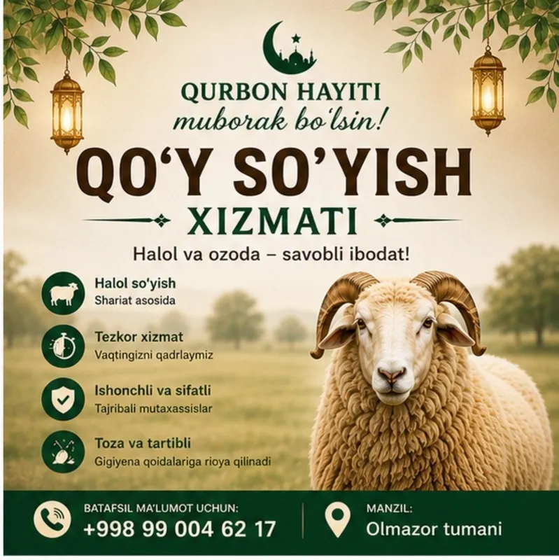 qassob xizmati 24/7