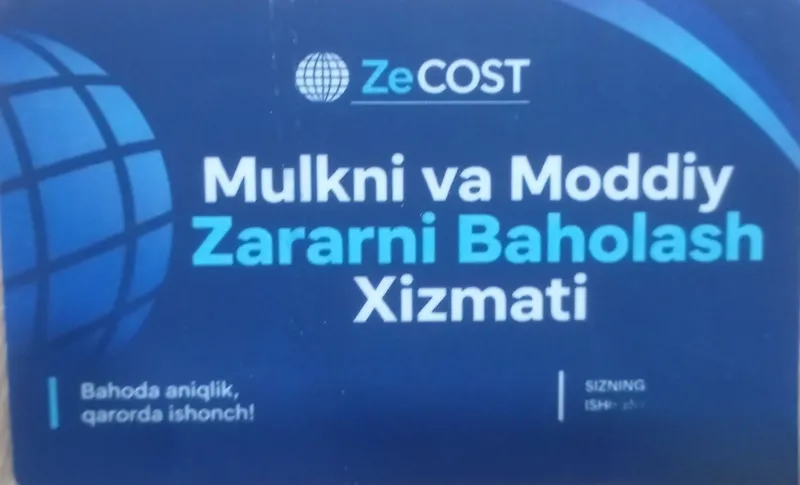 Mulkni baholash va moddiy zararni baholash xizmati 1 Mulkni baholash va moddiy zararni baholash xizmati 1
