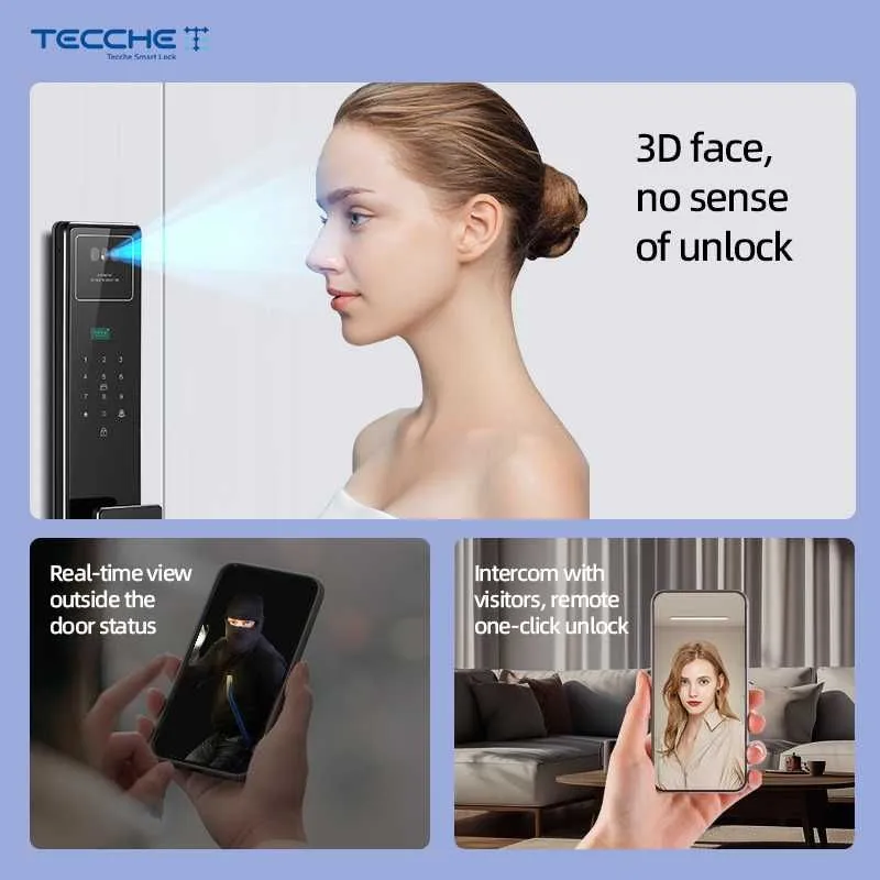 Aqlli qulf Smart Lock Умный замок TECCHE Model P60 — фото 1