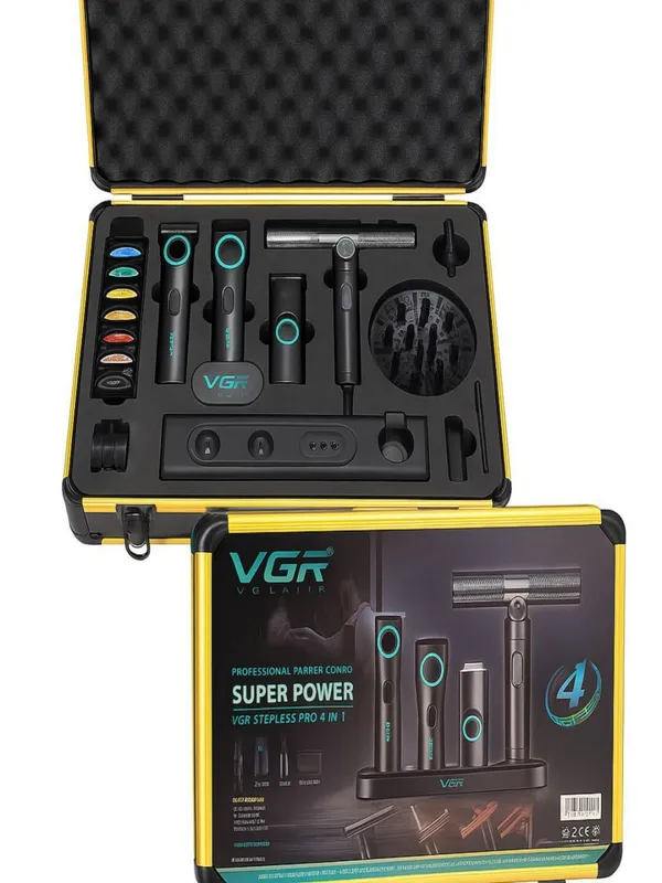 VGR Voyager Stepless Pro 4 в 1 Барберский Набор
