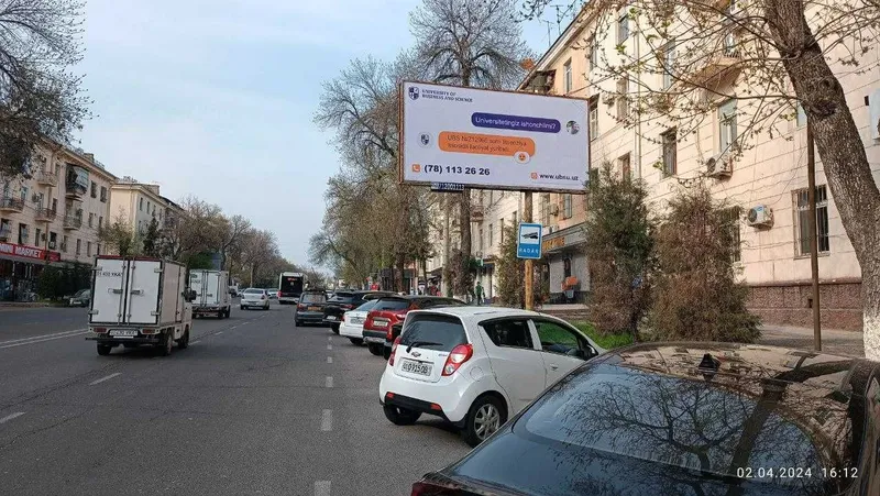 Toshkentda bilbordlarda reklama Реклама на билбордах в Ташкенте — фото 1
