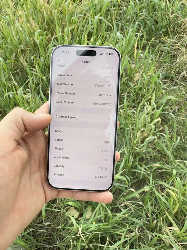 iPhone 16 pro 512 xotira 90% yomkis ideal karopka full arginal kabel — фото 4