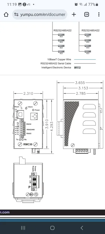 Serial- to -Ethernet converter RUGGEDCOM RMC30 siemens — фото 2