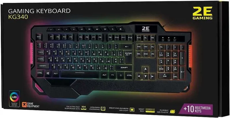 Клавиатура игровая 2E Gaming KG340 LED USB — фото 2