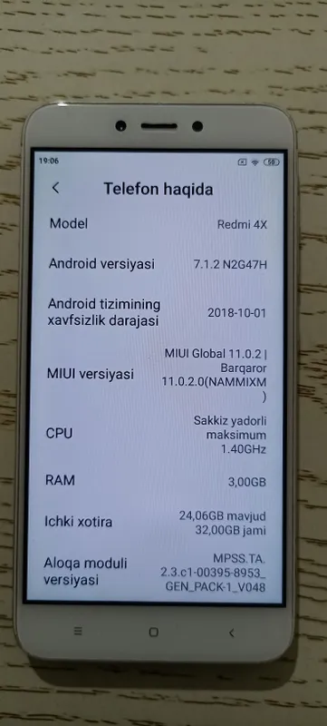 Телефон Redmi 4X 3/32 3