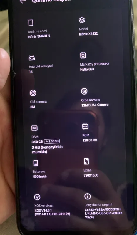 Infinix smart9 Usto kurmagan 4 ta abloshka sovgava — фото 4