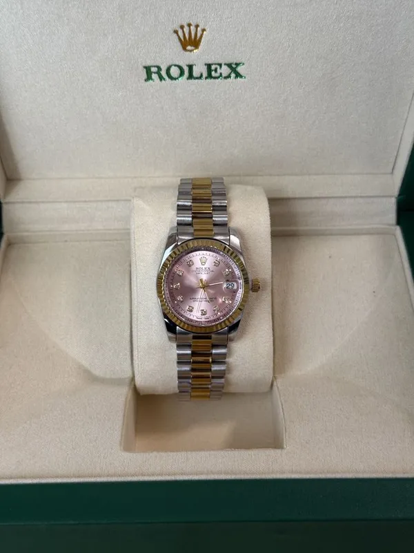 Женские часы Rolex, в подарочном каропке, с нежными элегатными камнями — фото 5
