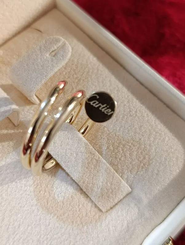 Золотое кольцо CARTIER гвоздь,Турецкая изделия, проба585 вес 3,49 гр — фото 2