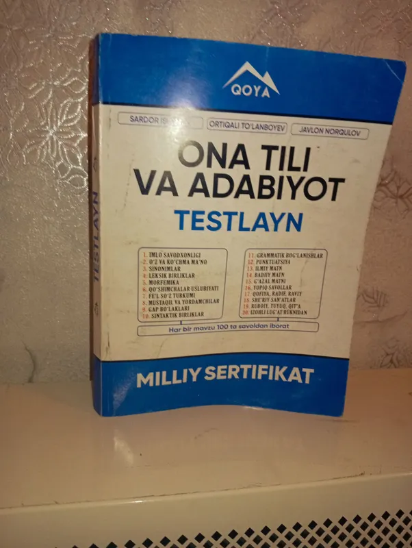 kitob ona tili va dabiyot testlayn 2