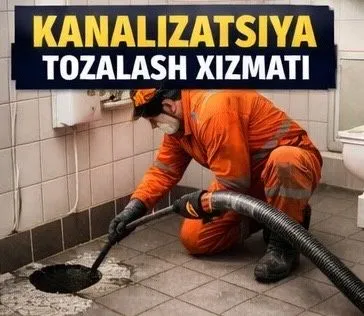 Профессиональная прочистка канализация, Kanalizatsiya tozalash 24/7