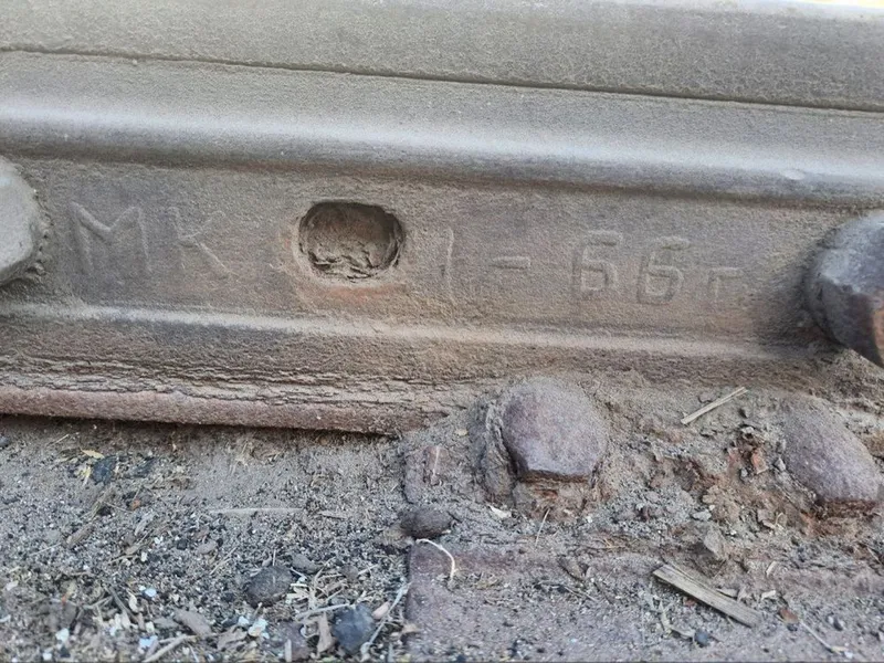 Рельс Р43 с деревяными шпалами 884 метра — фото 5