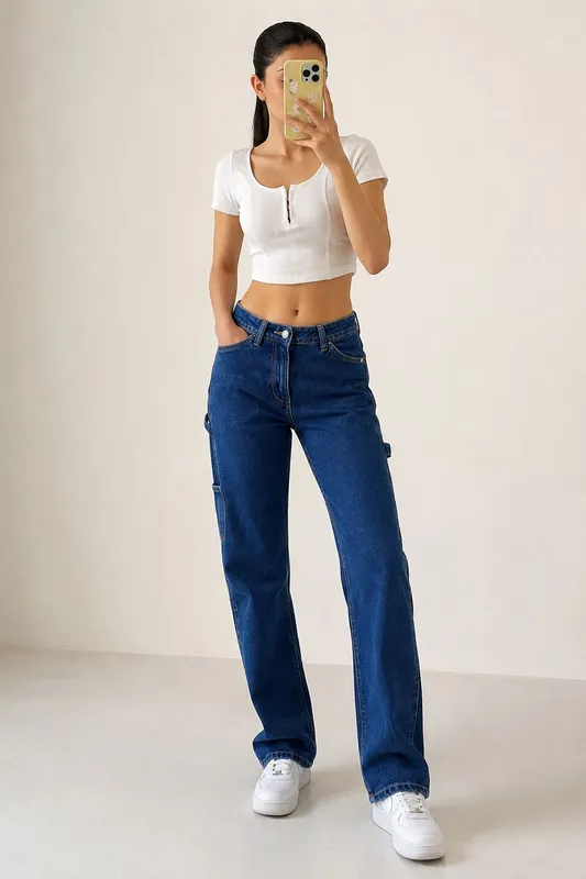 Zara Джинсы темно синие