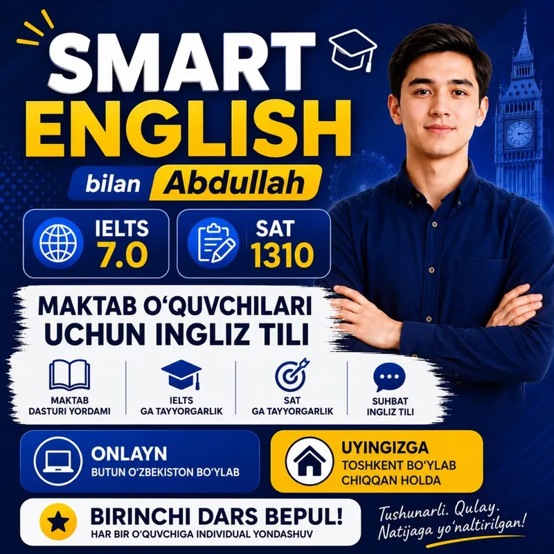 Репетитор английского | IELTS | SAT | Онлайн и офлайн — фото 1