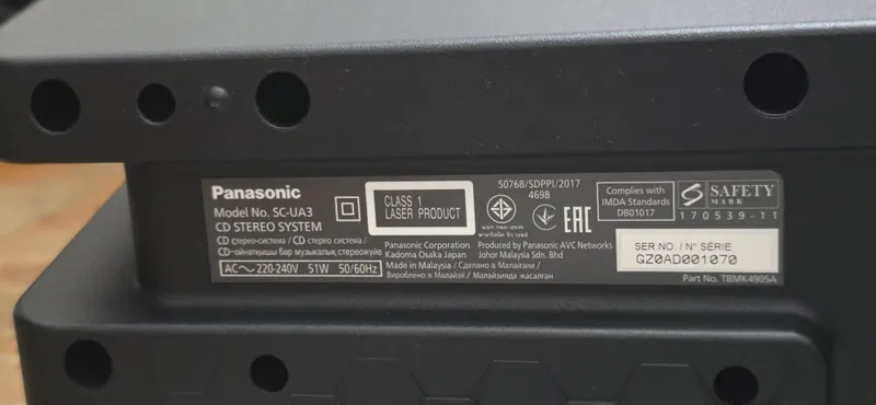Panasonic SC UA 3, Bluetooth, Mp3, Aux, Usb — фото 3