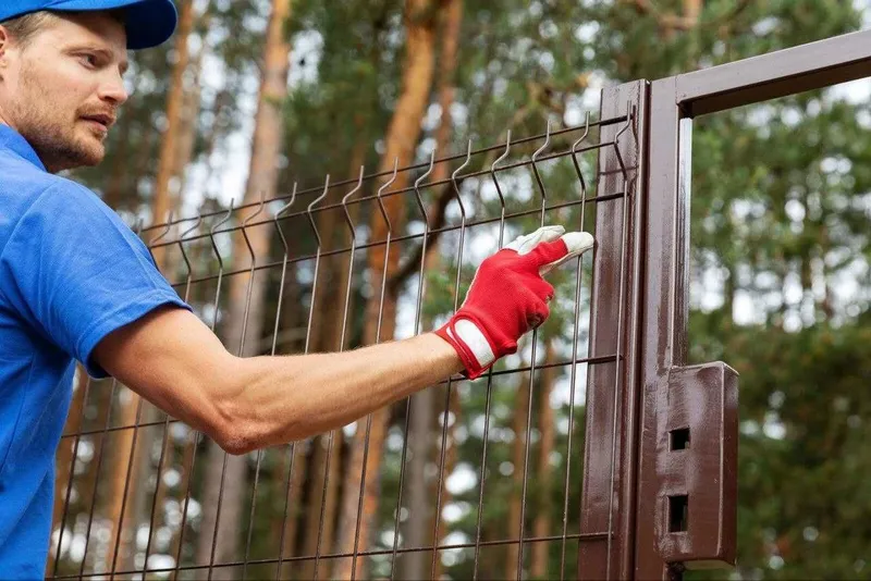 Установка Сетка Забор 2 Установка Сетка Забор 2