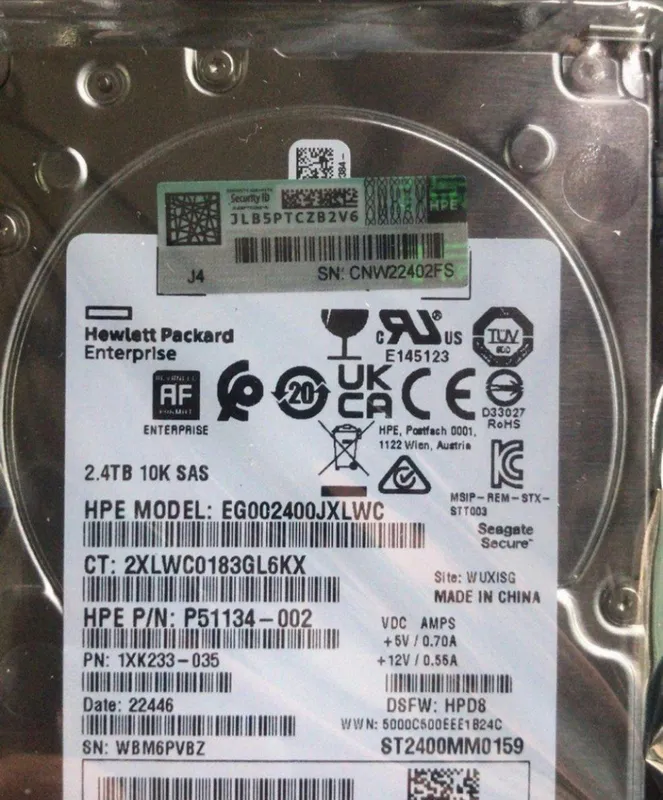 HDD для сервера HPE 2.4TB SAS 12G 10K l SFF Hot Plug — фото 1