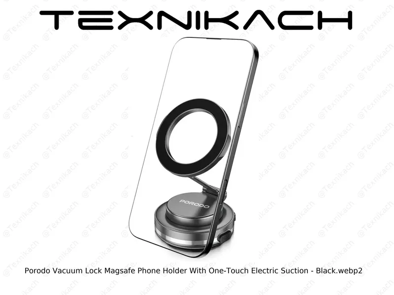 Porodo Vacuum Lock MagSafe Phone Holder Магнитный держатель 5 Porodo Vacuum Lock MagSafe Phone Holder Магнитный держатель 5