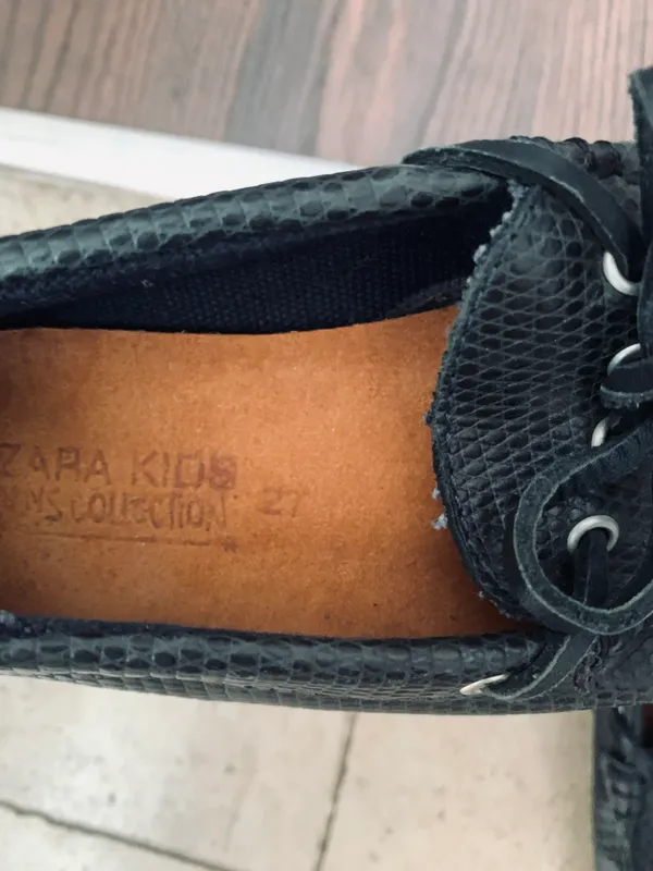 Кожаные мокасины Zara Kids для мальчика — фото 1