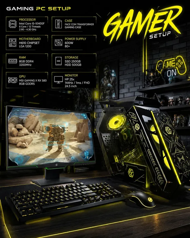 Game club uchun tayyor yoki donalab kompyuterlar sotiladi