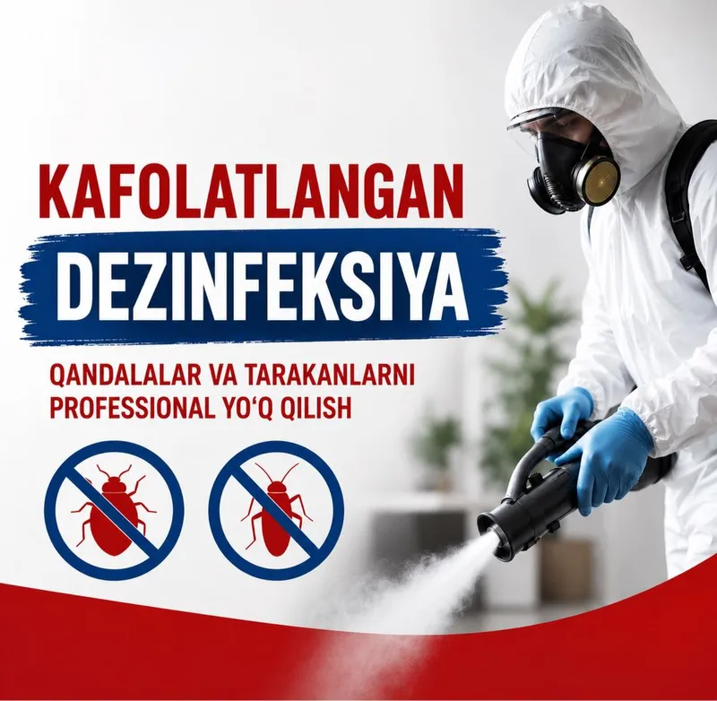 Kafolatlangan dezinfeksiya xizmati