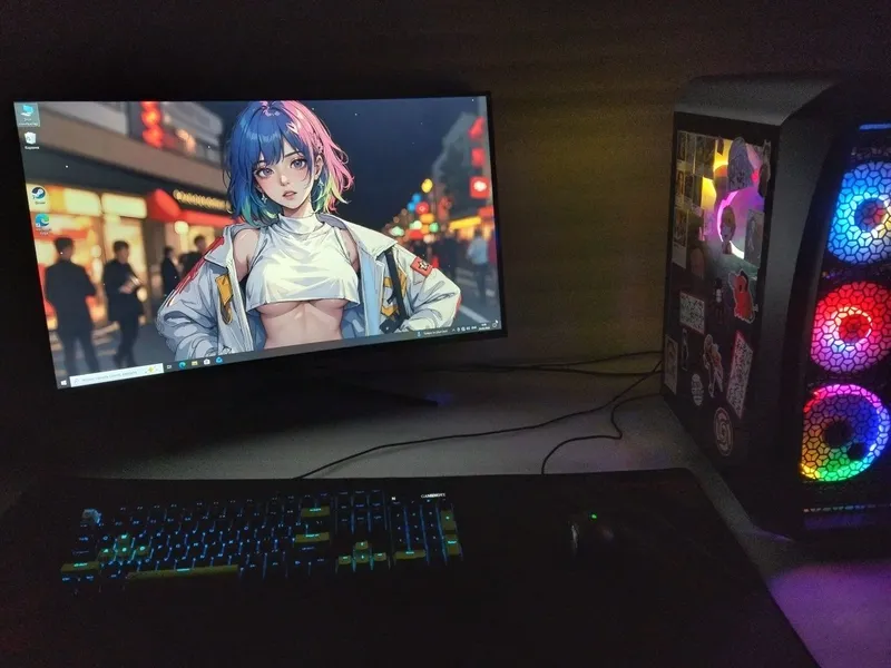 Full Kampyuter zotak 1050 Ti Manitor 32 Curved IPS 165Hz ozu 16 gb ssd