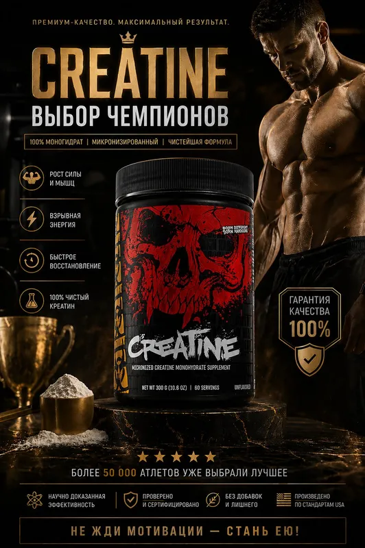Creatine Mutant 300gr 60 порций моногидрат Creatine Mutant 300gr 60 порций моногидрат