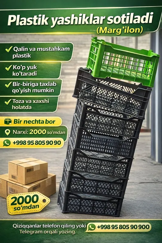 Mevalar uchun sifatli yashiklar
