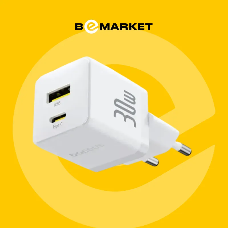 Зарядка Baseus Palm Fast Charger USB A/C 30W White 2 Зарядка Baseus Palm Fast Charger USB A/C 30W White 2