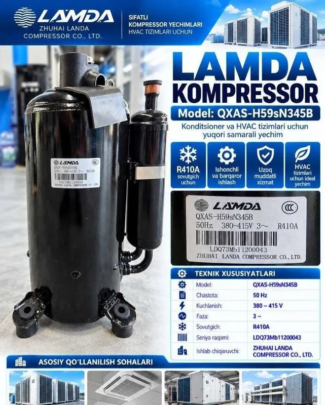 Lamda QXAS-H59sN345B kompressori 1 Lamda QXAS-H59sN345B kompressori 1