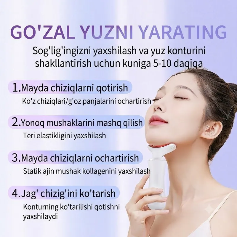 Massaj aparat yuz uchun ajinlarni yoqotuvchi