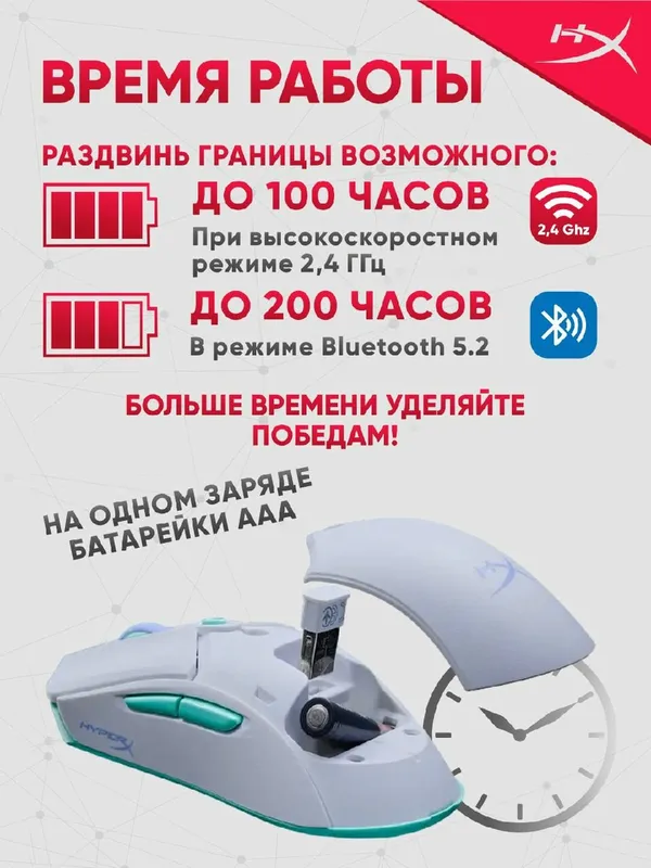 Игровая беспроводная мышь HyperX Pulsefire Haste 2 Core (RGB, 12000 DPI) — фото 3