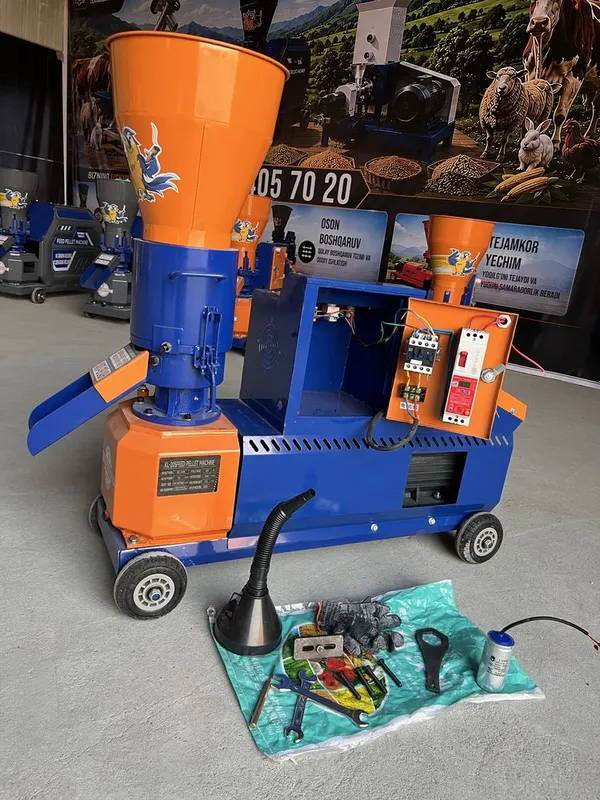 Гранулятор 2026 Янги, Ролиги Айланадиган | 220V | 5.5 kW, Мис Мотор 3 Гранулятор 2026 Янги, Ролиги Айланадиган | 220V | 5.5 kW, Мис Мотор 3