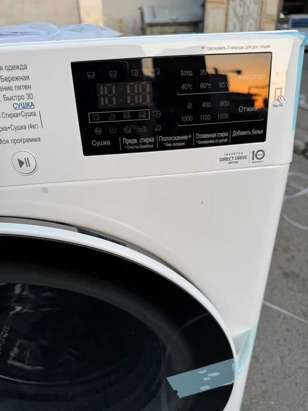 Стирально-сушильная машина LG 7/4 кг F2J6HG7W DD Inverter Steam — фото 4