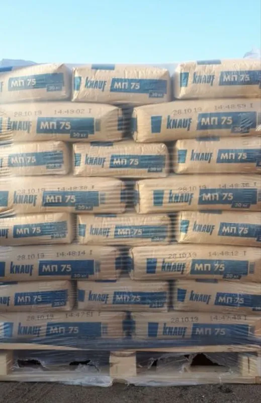 КНАУФ МП75 гипсовая штукатурка машинная штукатурка Knauf 8
