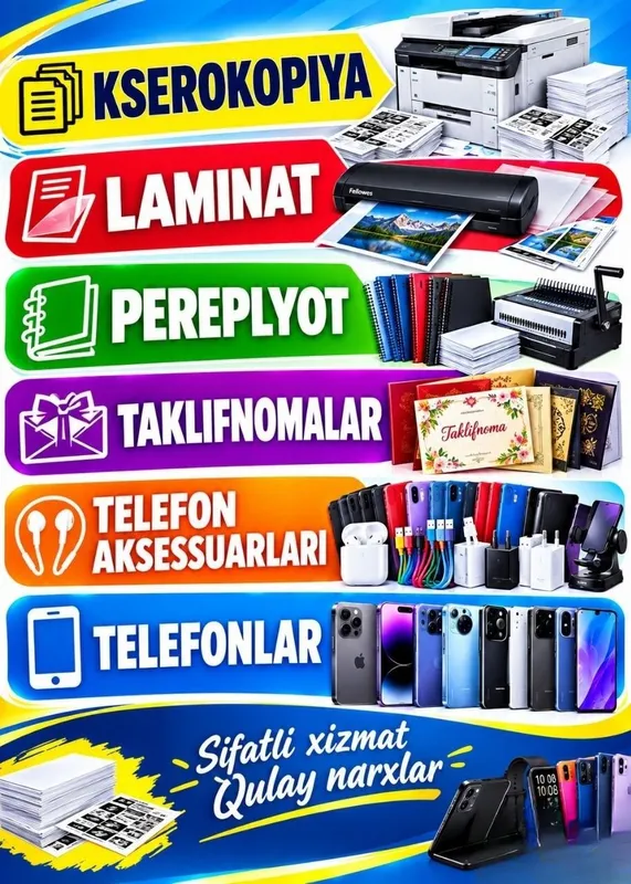 Barcha turdagi kompyuter xizmatlari Barcha turdagi kompyuter xizmatlari