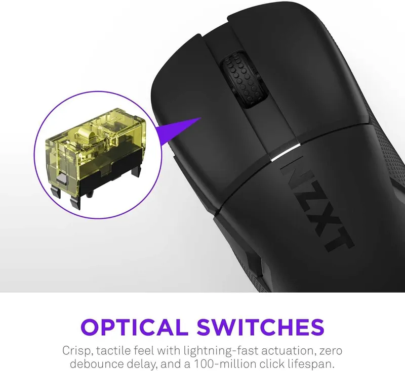 Gaming Mouse - NZXT Lift Elite Wireless Black/White Беспроводная мышка — фото 1