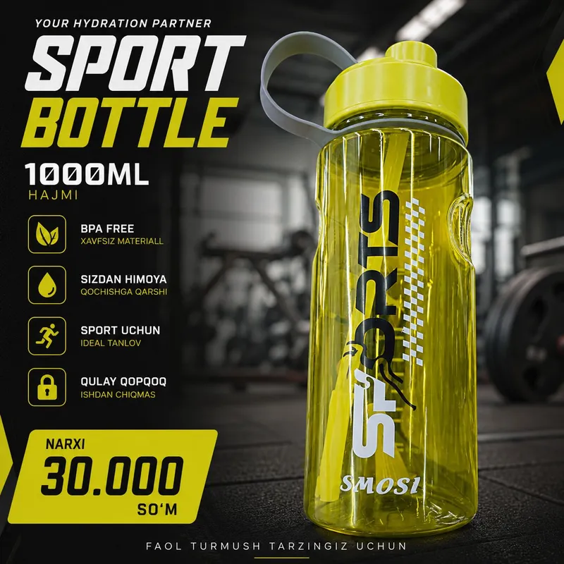 Спортивная бутылка 1000 мл 2 Спортивная бутылка 1000 мл 2