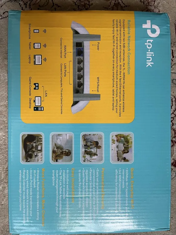 WiFi poyep TP-Link TL-WR841N, N скорость 300 Мбит/с — фото 1