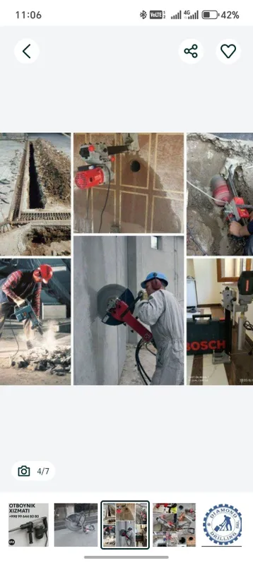 Perfirator xizmatlari teshik teshish Beton buzish eshik ochish xizmat 2 Perfirator xizmatlari teshik teshish Beton buzish eshik ochish xizmat 2