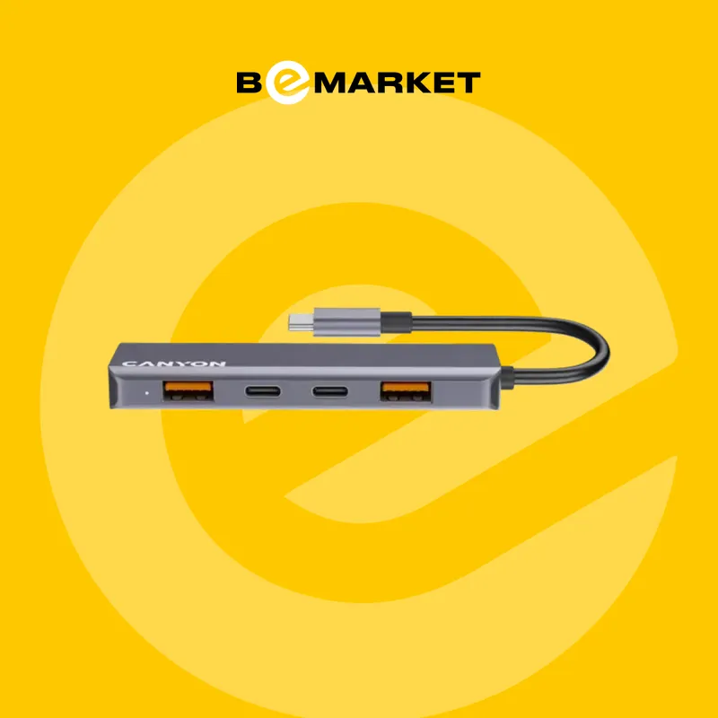 USB разветвитель CANYON DS-18 5in1 USB-C 3 USB разветвитель CANYON DS-18 5in1 USB-C 3
