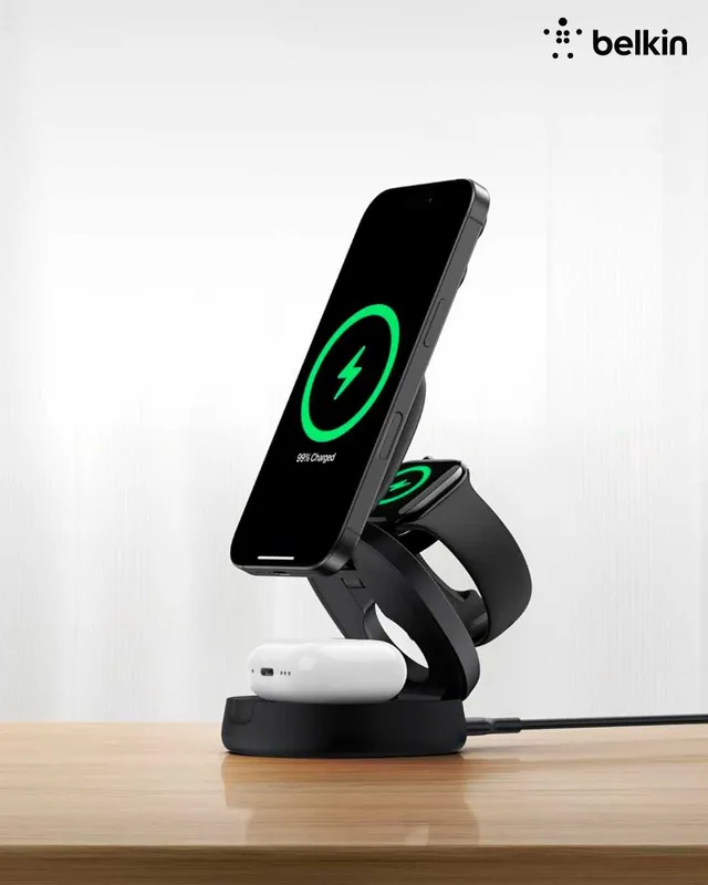 Беспроводная зарядка Belkin 3-in-1 Convertible Charging Stand