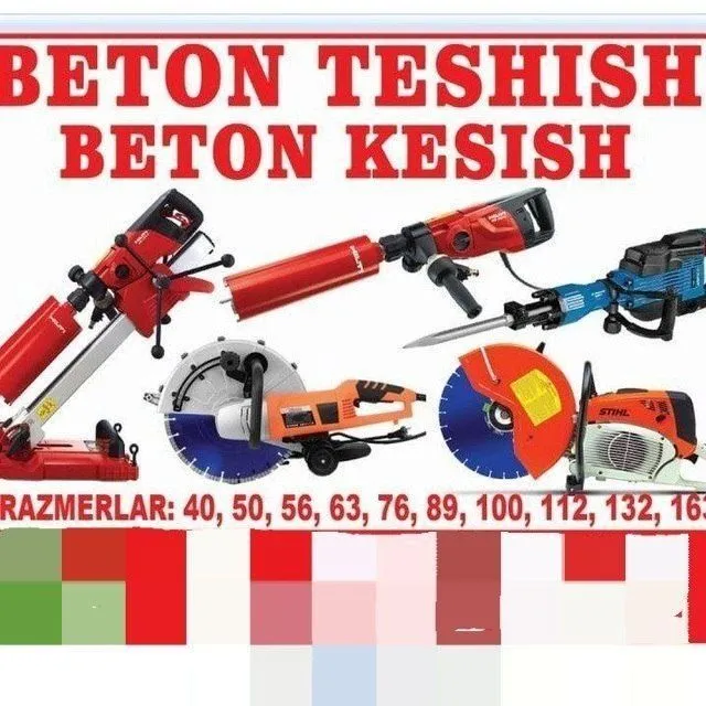 Beton kisish beton teshish beton buzush demontaj xizmati24/7 Beton kisish beton teshish beton buzush demontaj xizmati24/7